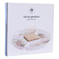 Tácka na chuťovky DKD Home Decor 23,5 x 23,5 x 3 cm zelená Kamenina