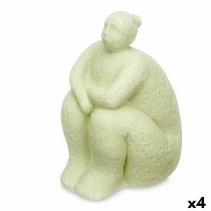 Dekoratívne postava zelená Dolomite 18 x 30 x 19 cm (4 kusov) Dáma Sedel