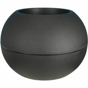 Kvetináč Riviera Čierna Plastické Okrúhly Lopta ? 50 cm