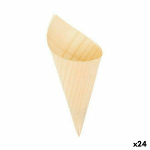 Sada misiek Algon Kužele Jednorázový; nevratný Drevo 10 Kusy 15,5 cm (24 kusov)