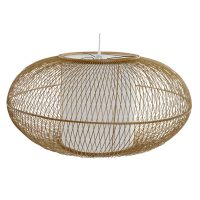 Stropné svetlo DKD Home Decor Biela Prírodná Bambus 40 W 83 x 83 x 40 cm