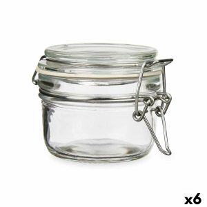 Pohár Transparentná Kov Sklo Silikónové 120 ml 11,3 x 7 x 8,3 cm (6 kusov)