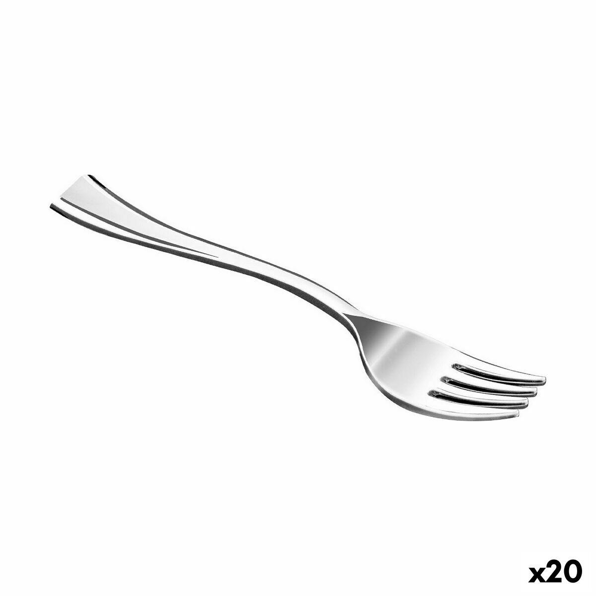 Sada znovu použiteľných vidličiek Algon Striebristý 50 Kusy 10 cm (20 kusov)