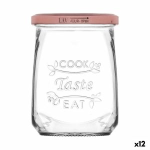 Priesvitná sklenená nádoba Inde Tasty 550 ml S vrchnákom (12 kusov)