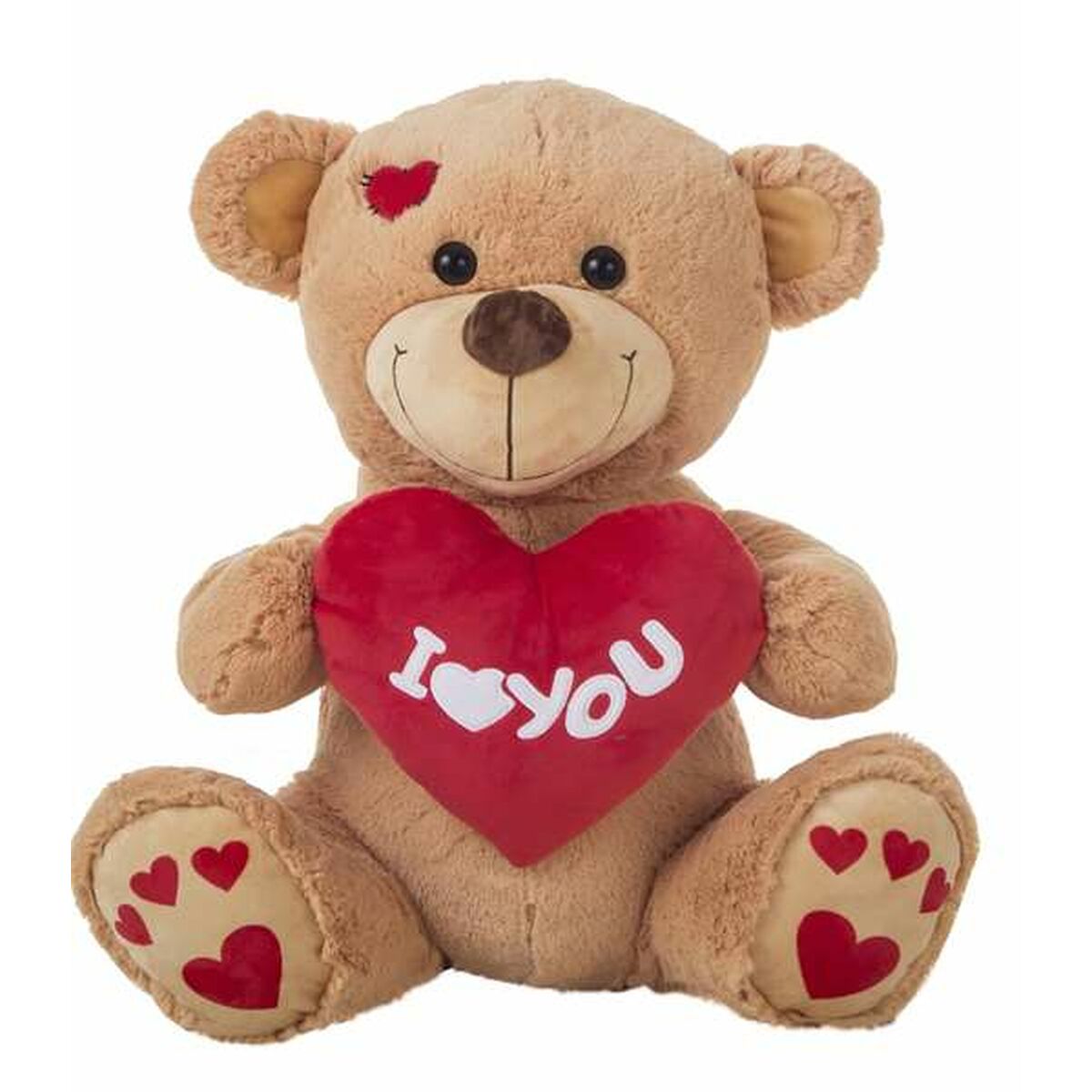 Plyšák I Love You Medveď 55 cm Gaštanová