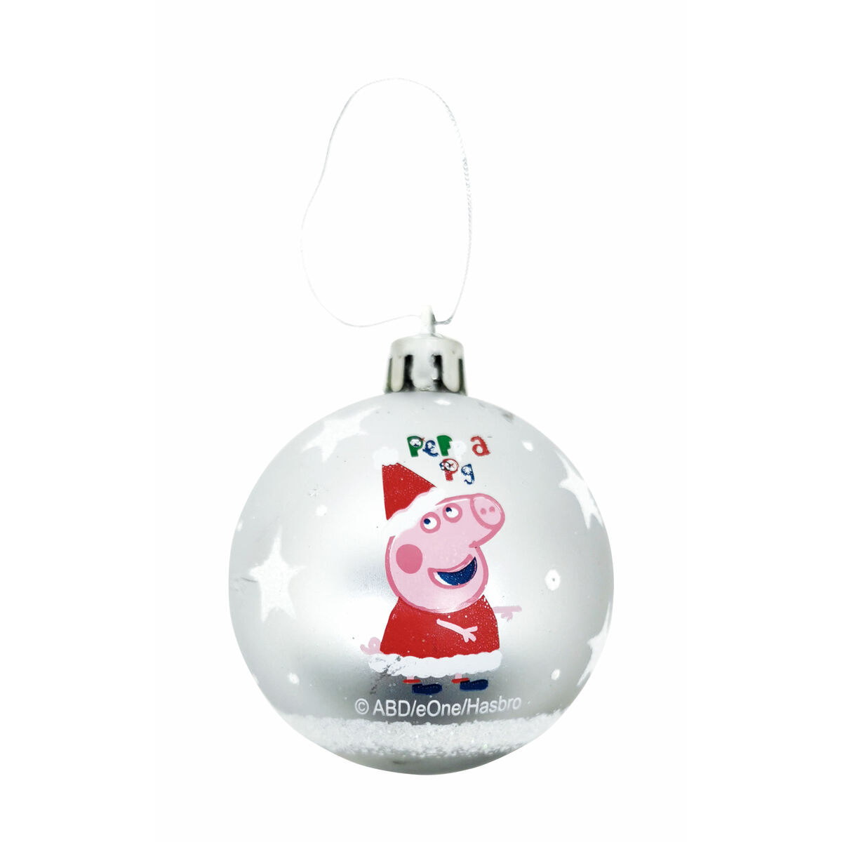 Vianočná guľa Peppa Pig Cosy corner Striebristý 10 kusov Plastické (? 6 cm)