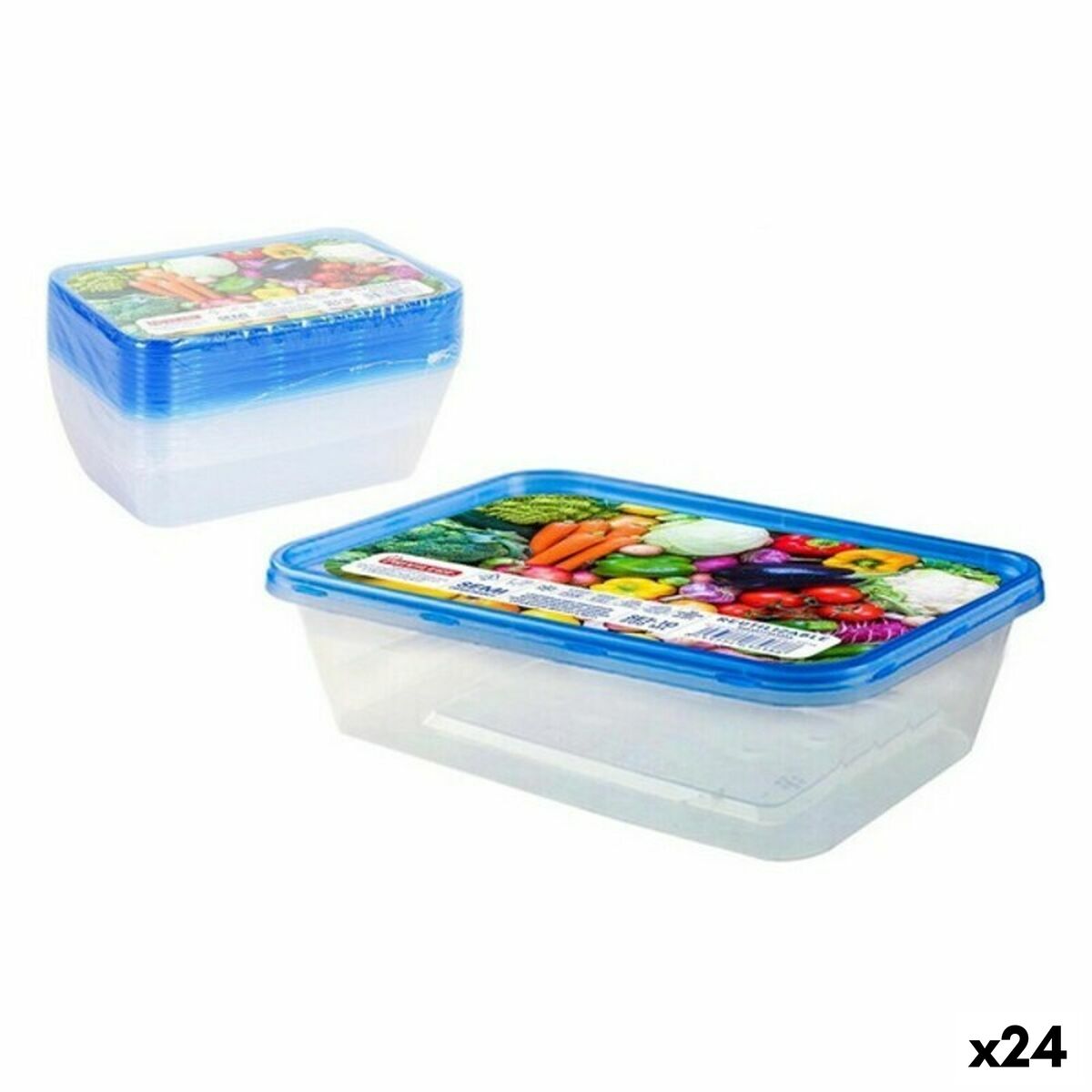 Súprava boxov 10 Privilege 49786 500 ml Obdĺžnikový 17,5 x 12 x 4 cm (24 kusov)