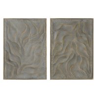 Dekorácia na stenu Home ESPRIT Zlatá Moderný 67,5 x 2,5 x 97 cm (2 kusov)