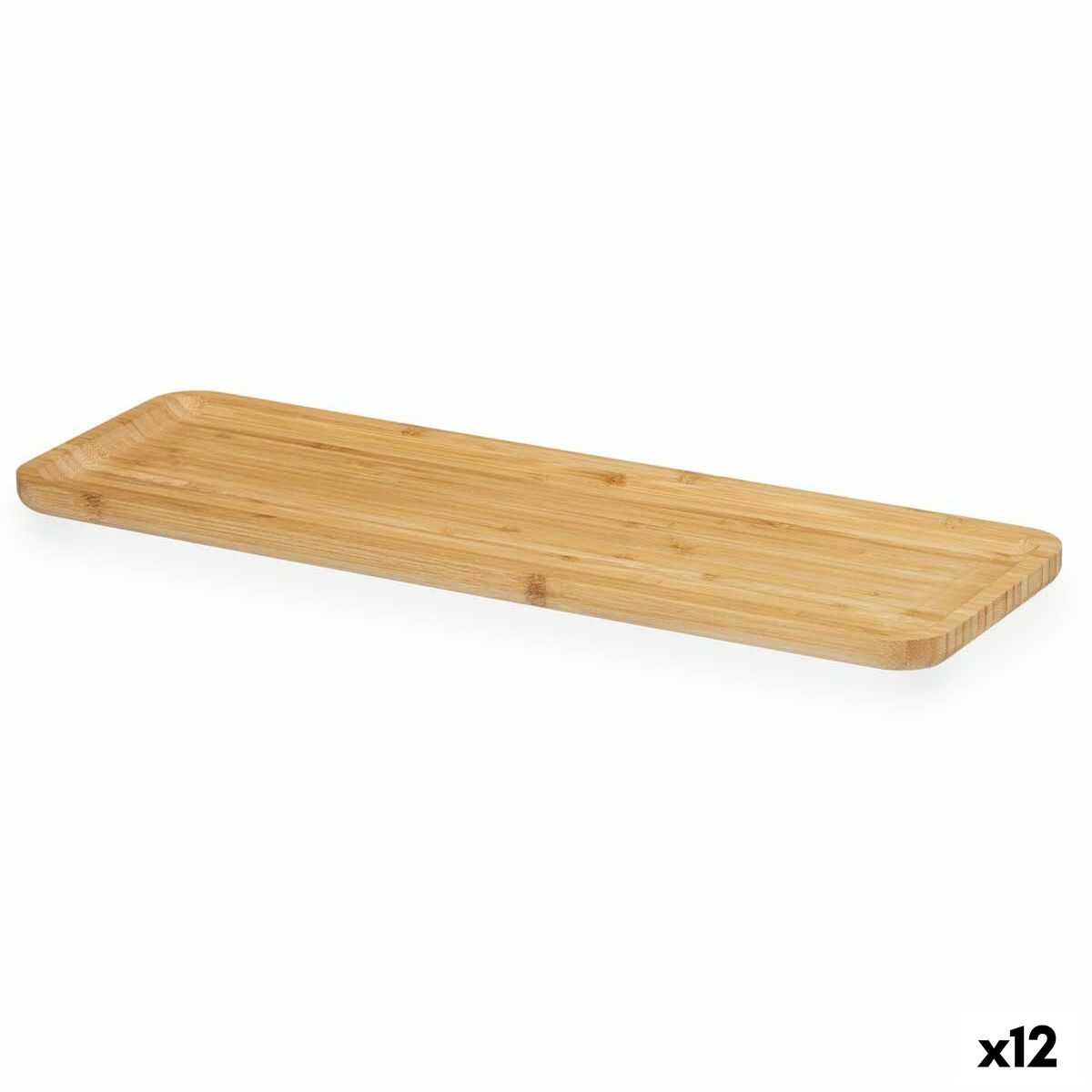 Tácka na chuťovky Gaštanová Bambus 46 x 1,6 x 15 cm Aperitív (12 kusov)