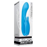 Vibrátor na stimuláciu bodu G Evolved Bunny Modrá