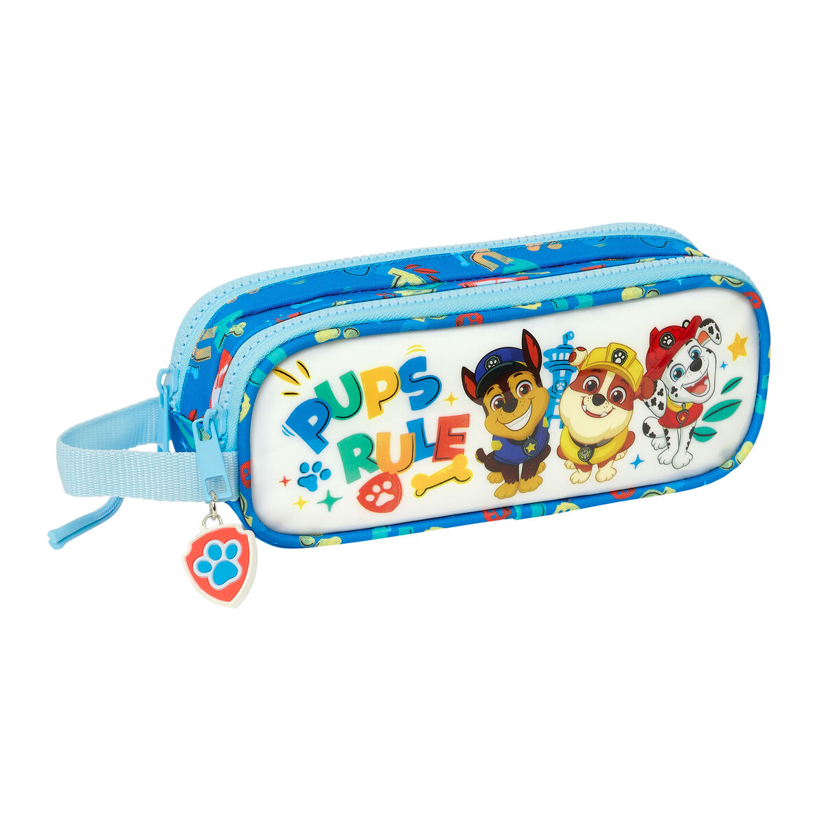 Dvojitý peračník The Paw Patrol Pups rule Modrá 21 x 8 x 6 cm