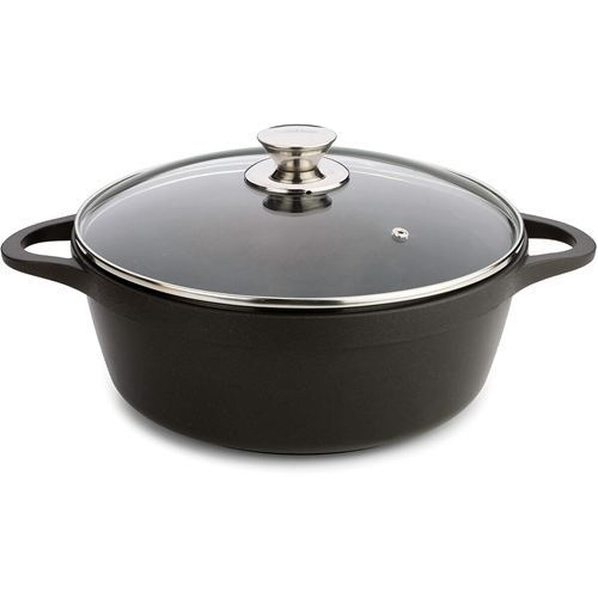 Kastról s pokrievkou Valira BLACK IND 24CM Ø 24 cm Čierna Aluminium