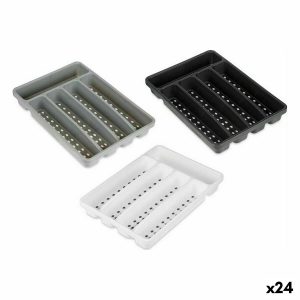 Organizér na príbor Polypropylén 22,5 x 4,5 x 32 cm (24 kusov)