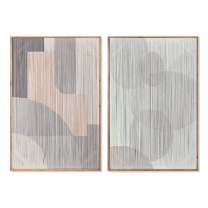 Maľba Home ESPRIT Béžová Svetlo ružová Moderný Mestská 80 x 3 x 120 cm (2 kusov)