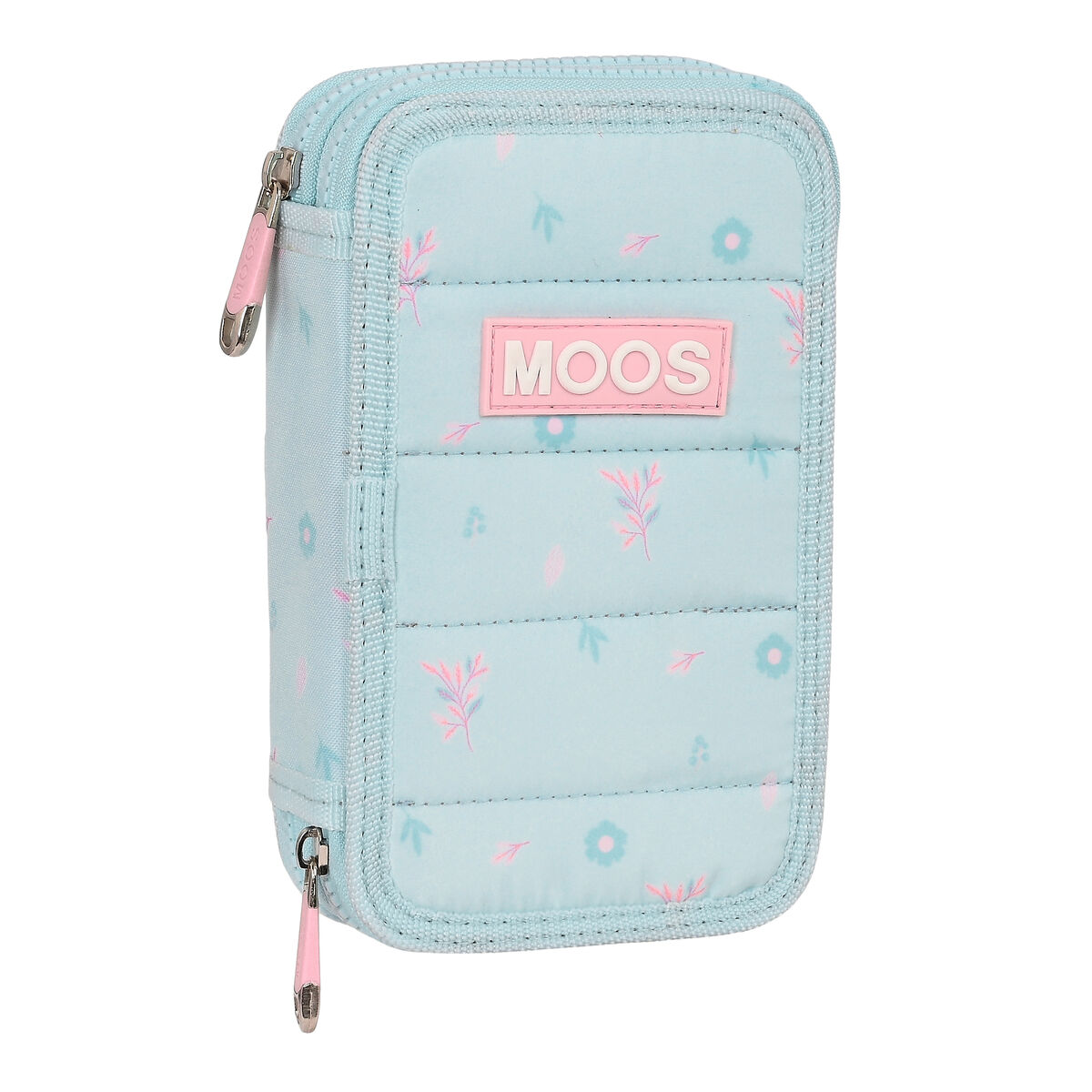 Dvojitý peračník PLUMIER Moos Garden Tyrkysový 12.5 x 19.5 x 4 cm (28 Kusy)
