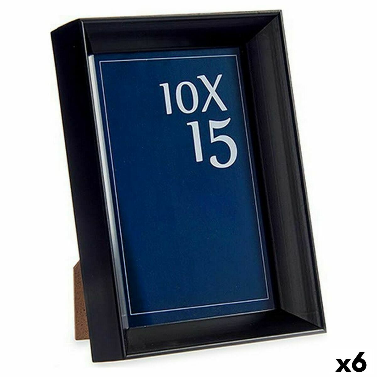 Rám na fotografie Čierna Plastické Sklo (12,2 x 3,5 x 17,3 cm) (6 kusov)