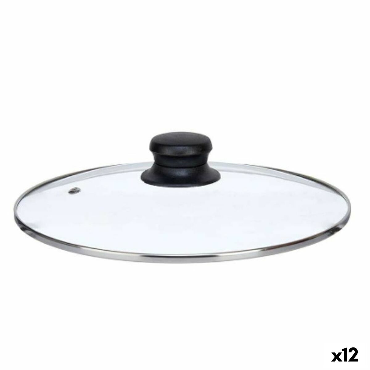 Pokrývka na hrniec 24 cm Sklo Striebristý (12 kusov)