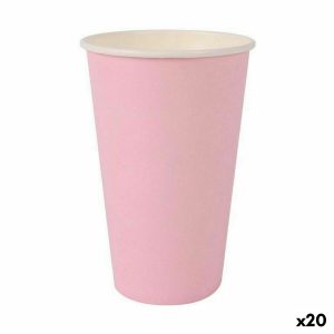 Sada pohárov Algon Jednorázový; nevratný Kartón Ružová 10 Kusy 330 ml (20 kusov)