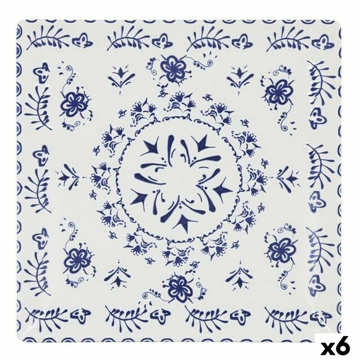 Plochý tanier La Mediterránea Blur Porcelán 24 x 24 x 2 cm (6 kusov) (24 x 24 x 2 cm)