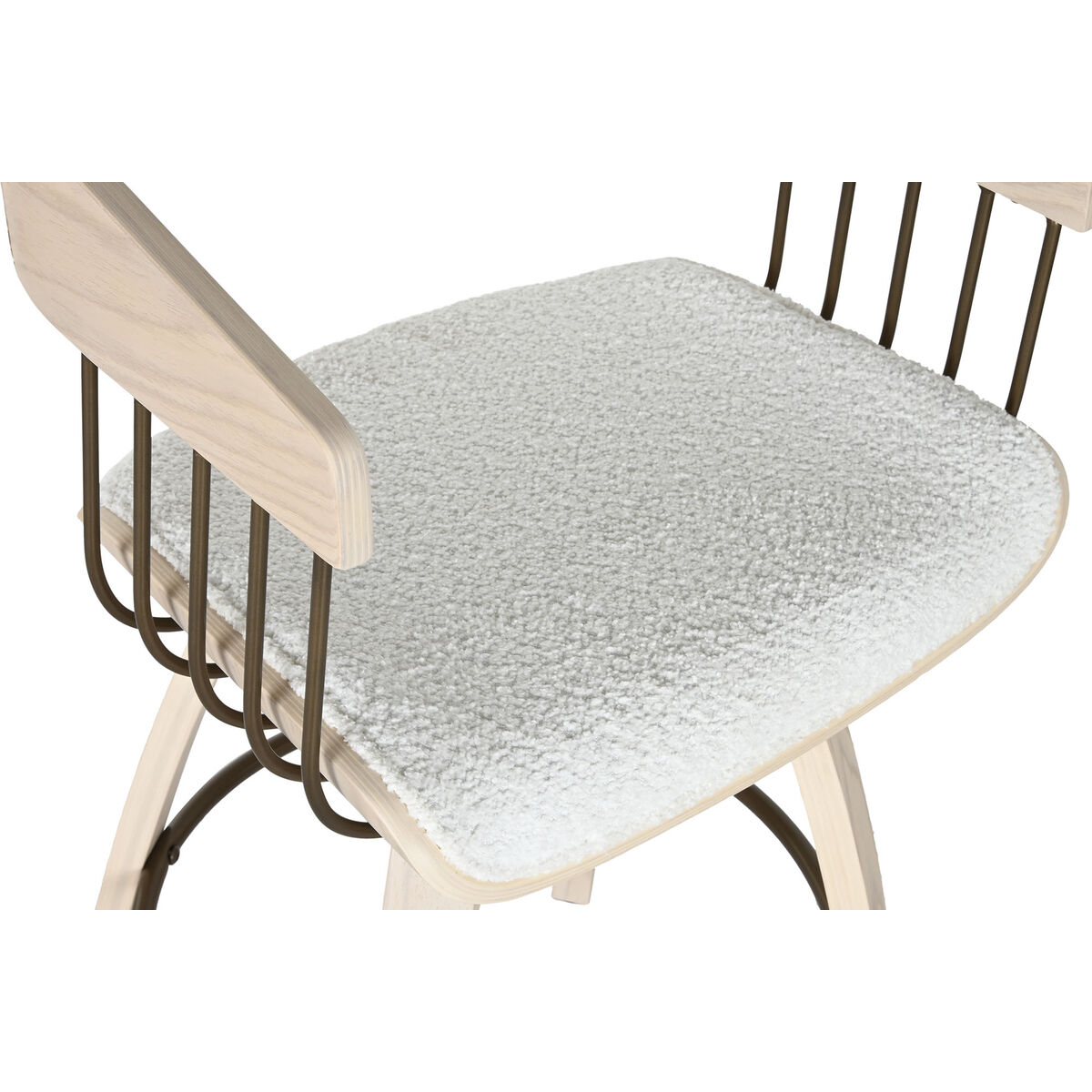 Stolička Home ESPRIT Biela Drevo 51,5 x 47,5 x 94,5 cm