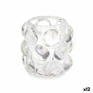Svietnik Mikrosféra Transparentná Sklo 8,4 x 9 x 8,4 cm (12 kusov)