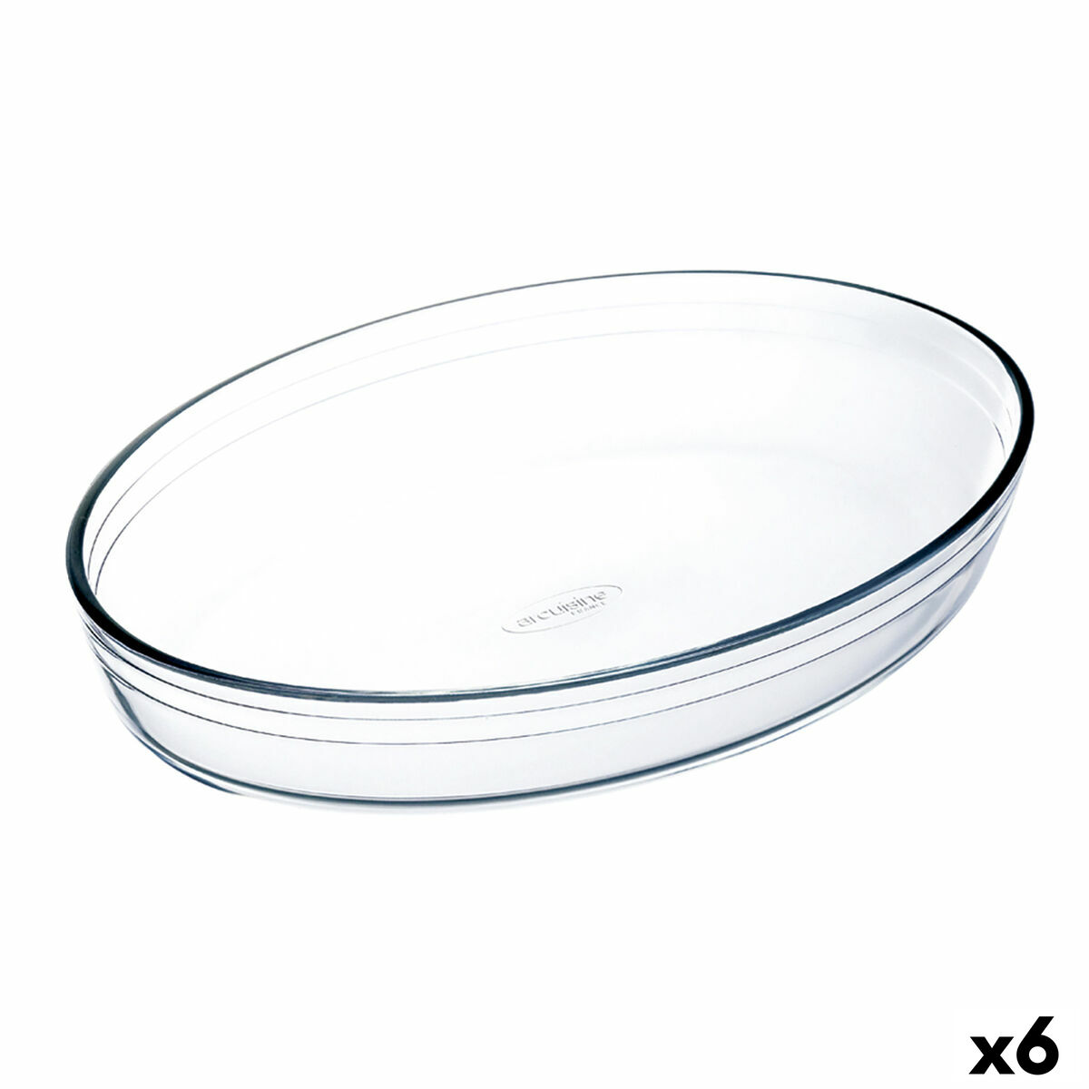 Kuchynská Misa Ô Cuisine Ocuisine Vidrio Transparentná Sklo Oválny 26,2 x 17,9 x 6,2 cm (6 kusov)