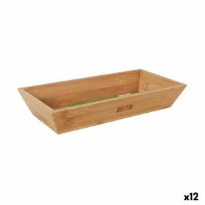 Miska Quttin Gaštanová Bambus 29,3 x 14 x 5 cm (12 kusov)