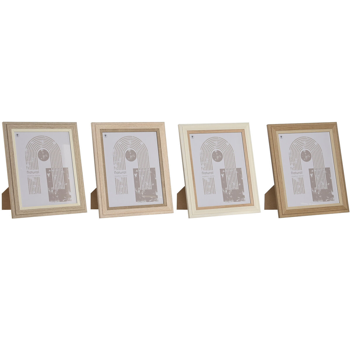 Rám na fotografie Home ESPRIT Sklo Drevo MDF Škandinávsky 23 x 2,8 x 28 cm (4 kusov)