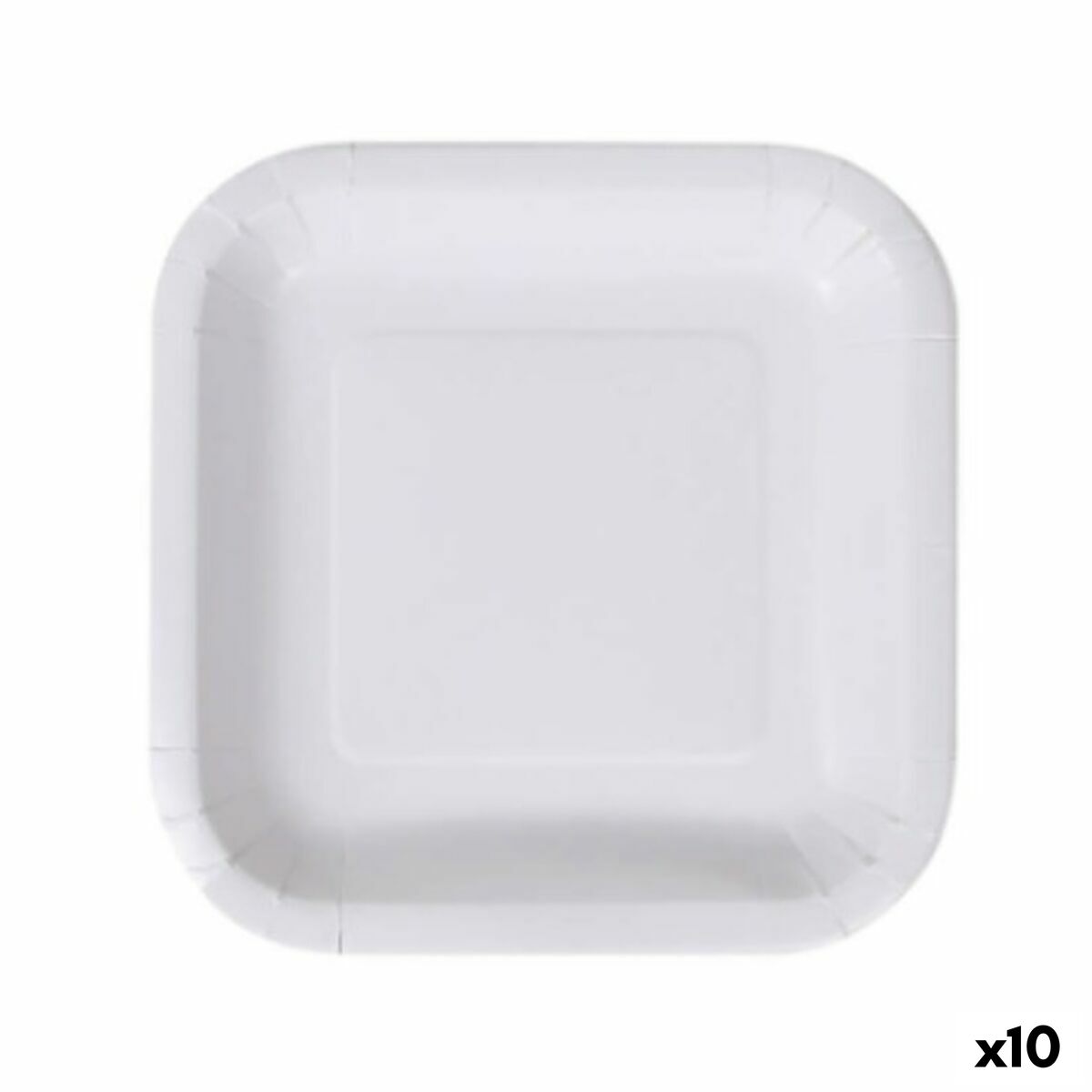 Sada tanierov Algon Jednorázový; nevratný Biela Kartón Hranatý 20 cm (10 kusov)
