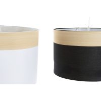 Stropné svetlo DKD Home Decor Biela Čierna Viacfarebná Striebristý Prírodná Kov 50 W Scandi 220 V 30 x 40 cm 38 x 38 x 25 cm (2