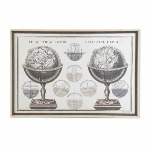 Maľba DKD Home Decor Mapa Sveta (95 x 3 x 65 cm)