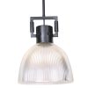 Stropné svetlo DKD Home Decor Čierna Striebristý Kov Sklo 25,4 x 25,4 x 35,5 cm (2 kusov)