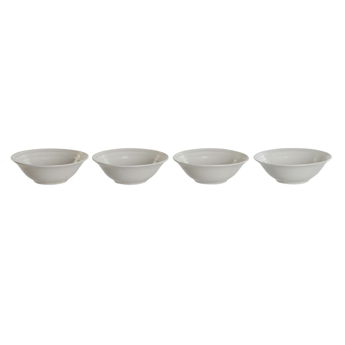 Sada misiek DKD Home Decor Biela Porcelán 17 x 17 x 7 cm