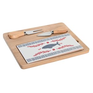 Sada Pohárov na Aperitív DKD Home Decor 24,5 x 20 x 1,2 cm Červená Modrá Kamenina Stredozemný Domy