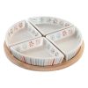 Tácka na chuťovky DKD Home Decor 21,5 x 21,5 x 1 cm Viacfarebná Kamenina