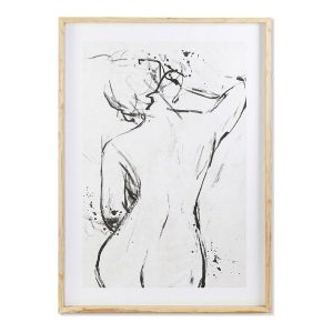 Maľba DKD Home Decor Hall Dáma Moderný (110 x 5 x 157 cm)