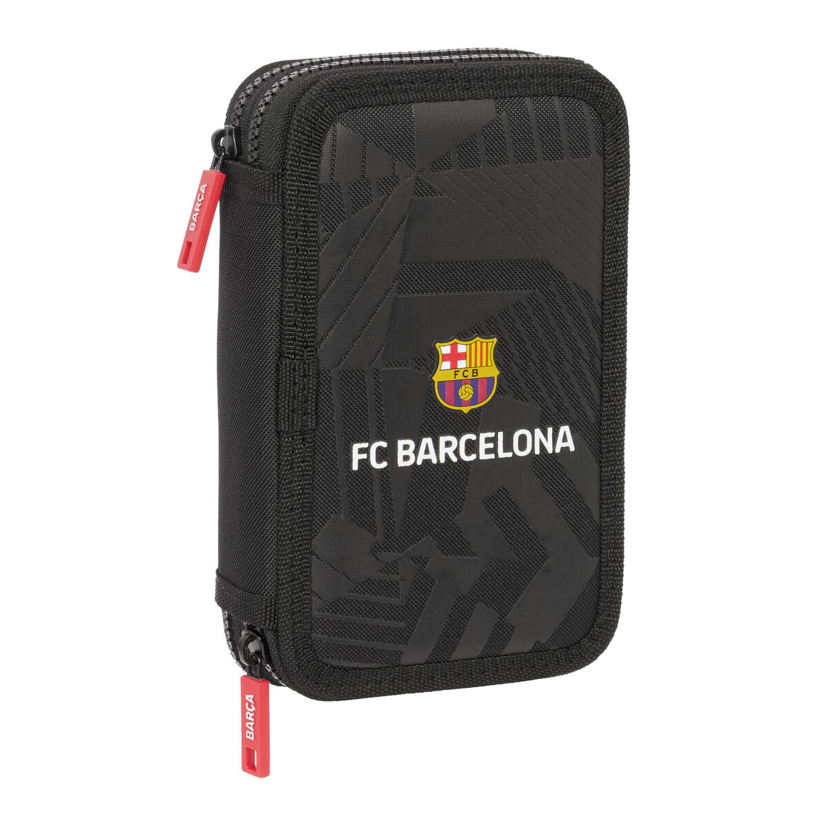 Dvojitý peračník PLUMIER F.C. Barcelona Black Čierna 12.5 x 19.5 x 4 cm 29 Kusy