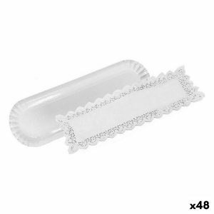 Súprava táciek Algon Biela 10 x 36 cm Jednorázový; nevratný (2 Kusy) (48 kusov)