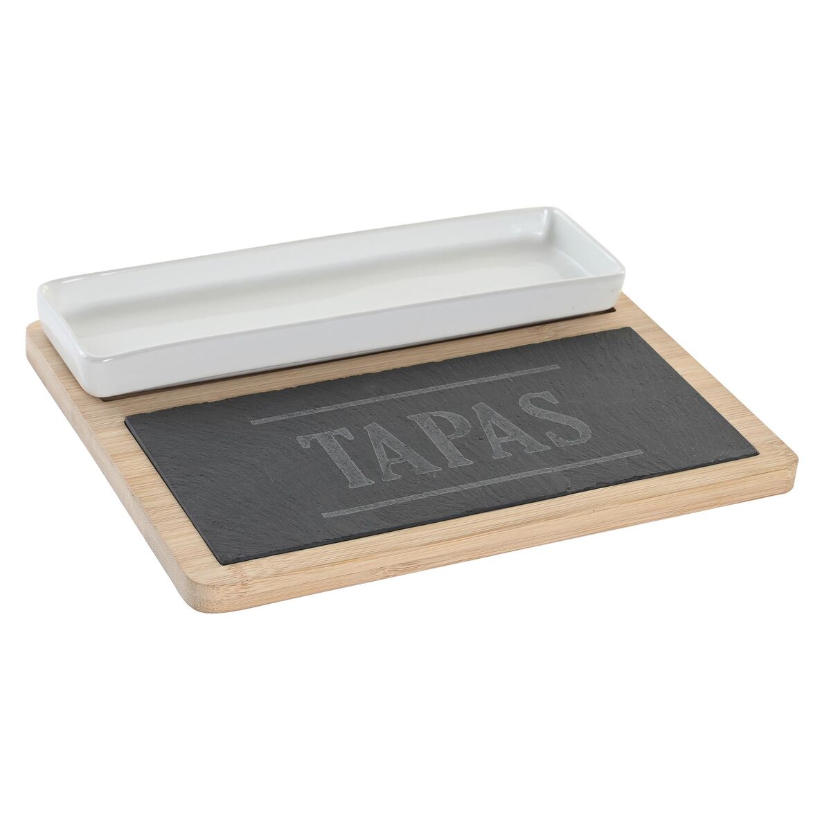 Sada Pohárov na Aperitív DKD Home Decor 24 x 7 x 2,5 cm Prírodná Čierna Tabuľa