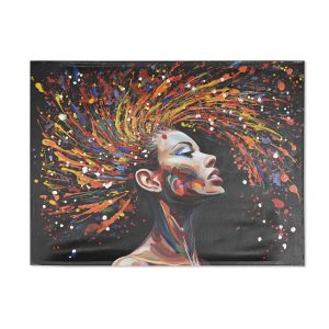 Maľba Home ESPRIT Čierna Plátno Drevo MDF Dáma Moderný 120 x 4 x 90 cm (2 kusov)