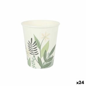 Sada pohárov Algon Jednorázový; nevratný Kartón Kvetinový 10 Kusy 250 ml (24 kusov)