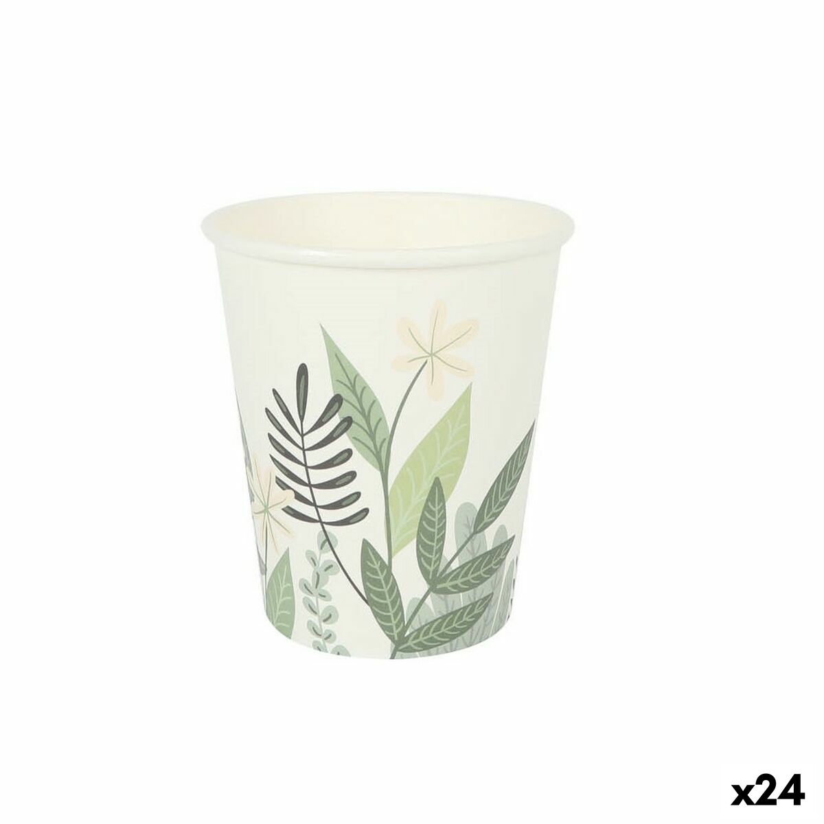 Sada pohárov Algon Jednorázový; nevratný Kartón Kvetinový 10 Kusy 250 ml (24 kusov)