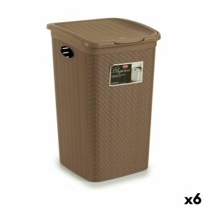 Kôš na prádlo Stefanplast Elegance Béžová Plastické 50 L 36,5 x 54,5 x 38 cm (6 kusov)
