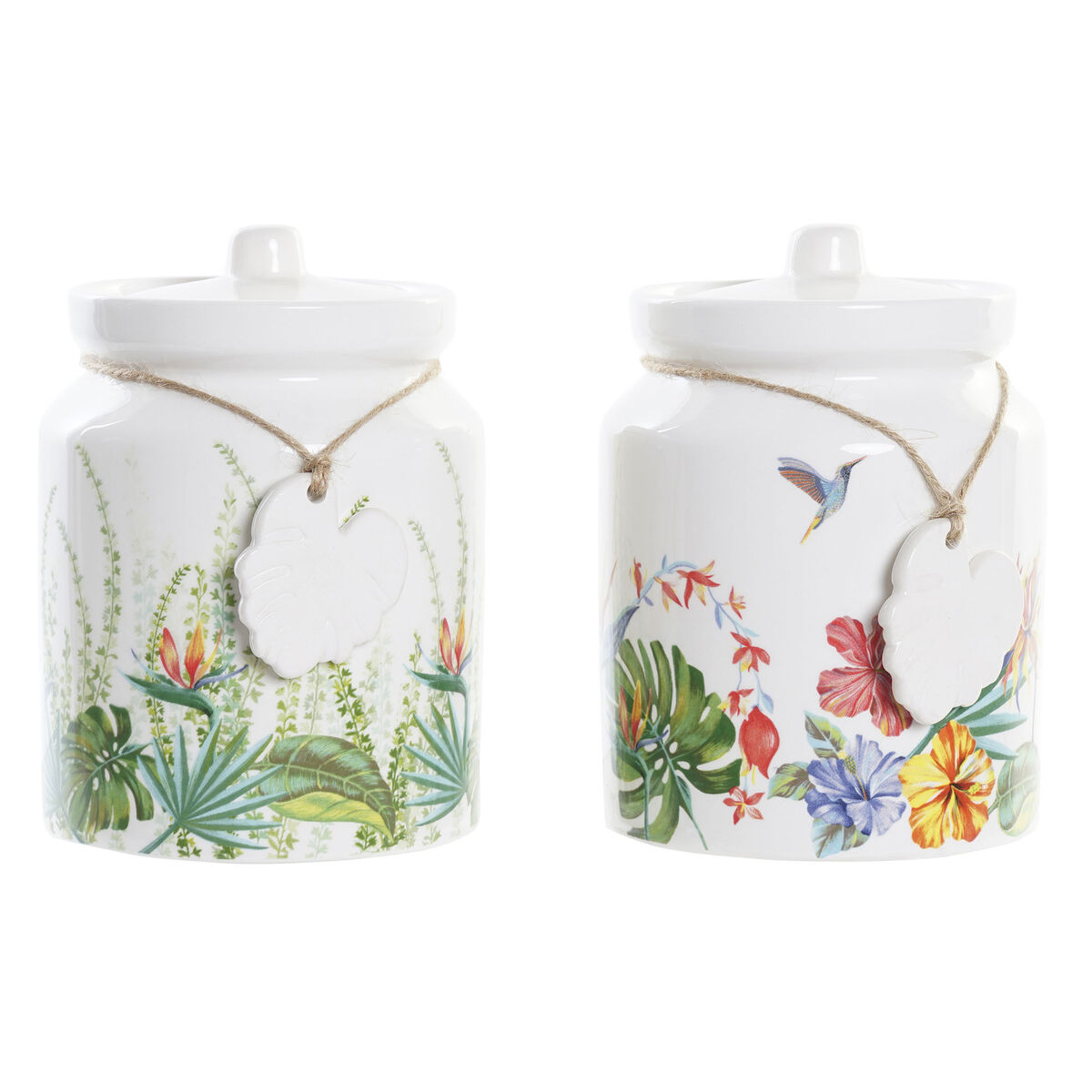 Loď DKD Home Decor Záhrada Viacfarebná Tropické 15 x 15 x 21 cm (2 kusov)