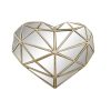 Dekoratívne postava DKD Home Decor 26 x 5 x 21 cm Srdce Zlatá
