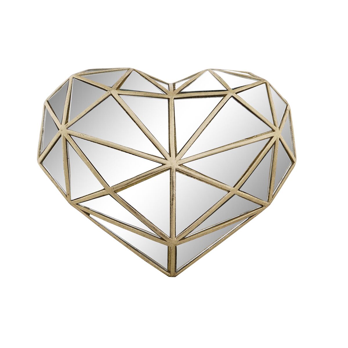 Dekoratívne postava DKD Home Decor 26 x 5 x 21 cm Srdce Zlatá