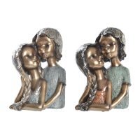 Dekoratívne postava DKD Home Decor 19 x 15 x 28 cm Červená Zlatá Tyrkysový Chlapci (2 kusov)