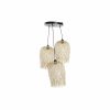 Stropné svetlo DKD Home Decor Čierna Kov Bambus 50 W Tropické 220 V 30 x 30 x 94 cm