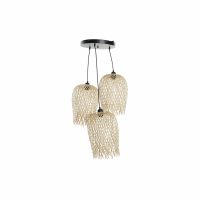 Stropné svetlo DKD Home Decor Čierna Kov Bambus 50 W Tropické 220 V 30 x 30 x 94 cm