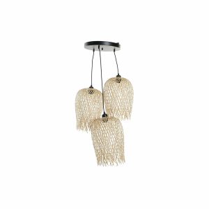 Stropné svetlo DKD Home Decor Čierna Kov Bambus 50 W Tropické 220 V 30 x 30 x 94 cm